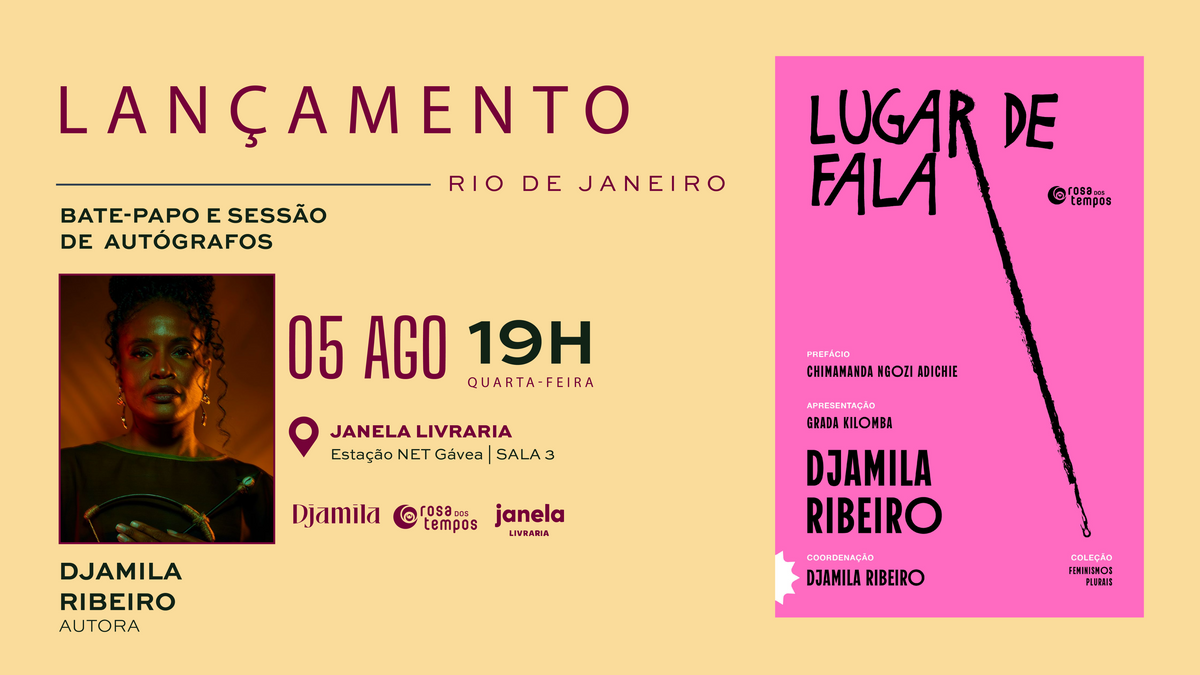 Djamila Ribeiro lança Lugar de fala no Rio