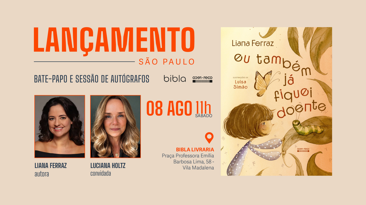Lançamento do livro  "Eu também já fiquei doente" em São Paulo