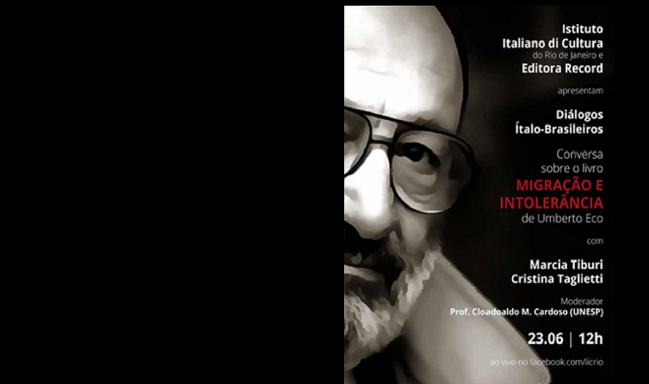 Lançamento de "Migração e Intolerância" do Umberto Eco em debate ao vivo