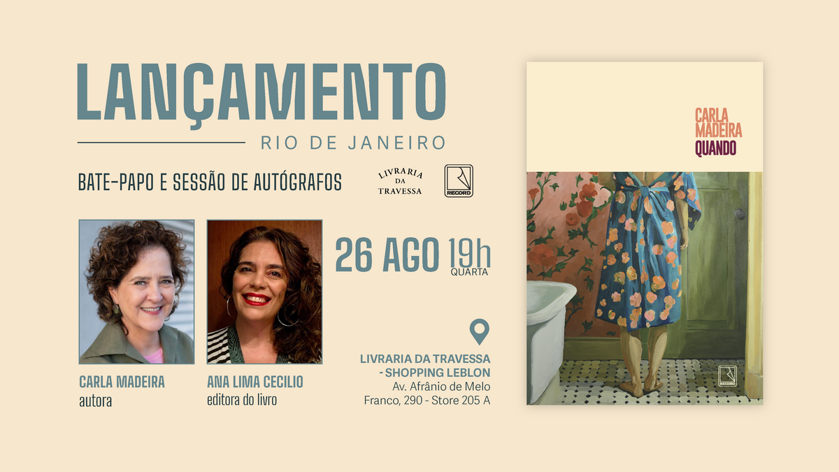 Carla Madeira lança "Quando" no Rio de Janeiro