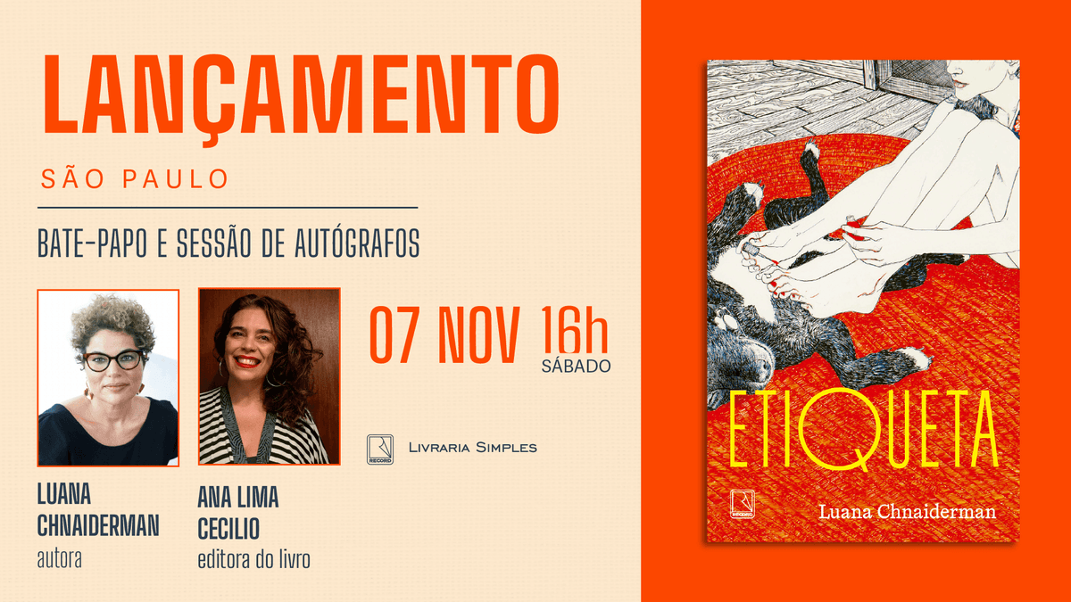 Luana Chnaiderman lança “Etiqueta" em São Paulo