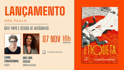 Luana Chnaiderman lança “Etiqueta" em São Paulo