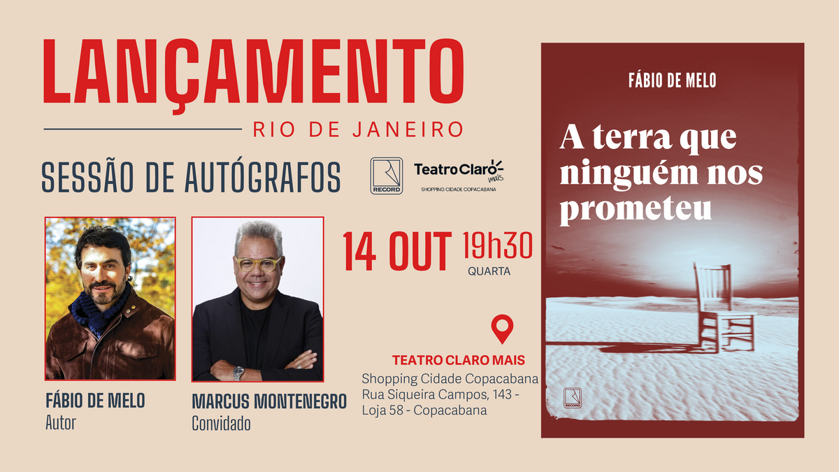 lançamento do autor Fábio de Melo no Rio de Janeiro